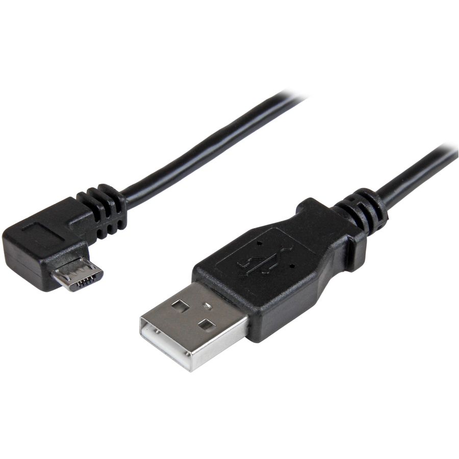 StarTech 0.5 m Right Angle Micro USB Cable - Charge and Sync Cable - USB to Micro USB - 24 AWG