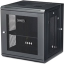 StarTech 4-Post 12U Wall Mount Network Cabinet, 19" Hinged Wall-Mounted Server Rack for IT Equipment, Flexible Lockable Rack Enclosure