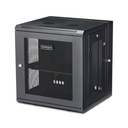 StarTech 4-Post 12U Wall Mount Network Cabinet, 19" Hinged Wall-Mounted Server Rack for IT Equipment, Flexible Lockable Rack Enclosure