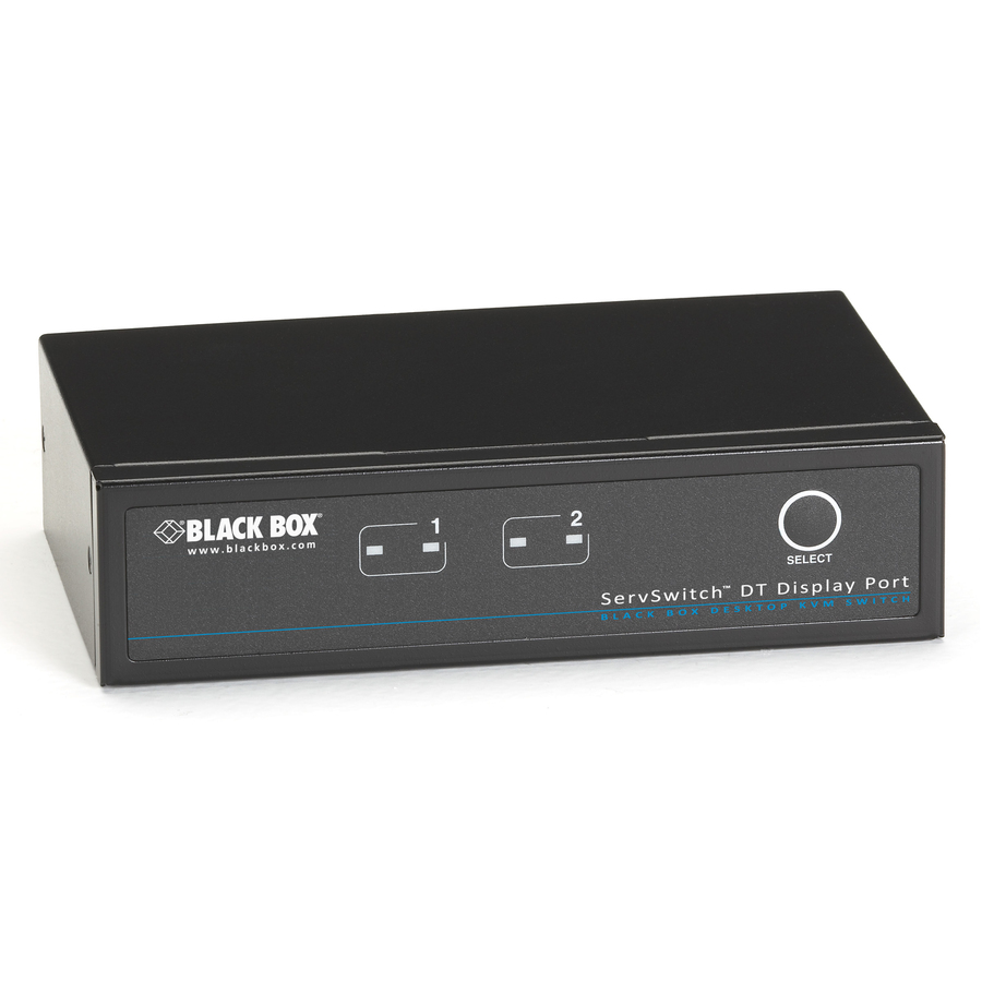 Black Box ServSwitch KVM Switch DT DisplayPort with USB and Audio, 2-Port