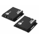SIIG 4K120Hz HDMI Extender with IR - up to 132ft (40M) - EDID - Nearly zero latency - 4K@120Hz HDMI Extender - Easily extends HDMI 4K@120Hz YUV 4:4:4 signals up to 132ft (40M) over a single Cat6/7 networking cable with IR - Nearly zero latency - support digital stream conversion (DSC) function and compatible with DSC 1.2a - LPCM 7.1 and Digital DTS 5.1 & 7.1 Audio - HDR10 - HDCP 2.3/2.2/1.4 - STD & TV EDID slide mode switch - Reset button - Bi-directional IR - Metal Housing