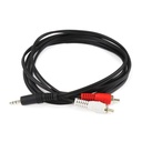 Monoprice 6ft 3.5mm Stereo Plug/2 RCA Plug Cable - Black