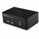StarTech 2 Port Dual DisplayPort USB KVM Switch with Audio, TAA