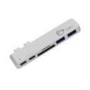 SIIG Thunderbolt 3 USB-C Hub with Card Reader & PD Adapter - Silver
