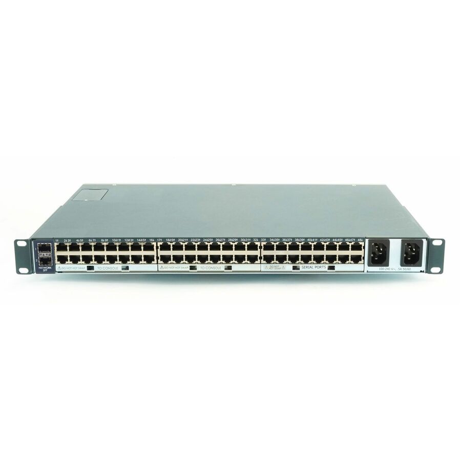 Lantronix SLC 8000 Device Server - Optical Fiber, Twisted Pair - 2 x Network (RJ-45) x USB - 48 x Serial Port - 10/100/1000Base-T, 1000Base-X - Gigabit Ethernet - Management Port - Rack-mountable