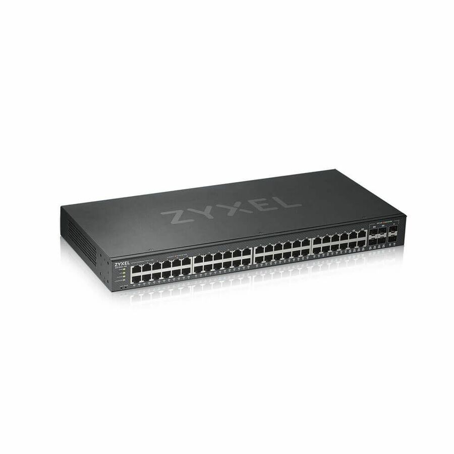 ZYXEL GS1920-48v2 48-Port Gigabit Smart Nebula Cloud Managed Switch with 2 SFP Uplinks - 48 Ports - Gigabit Ethernet - Nebula Cloud Manageable - Layer 2 Supported - 2 SFP Slots - Rack-mountable - Lifetime Limited Warranty