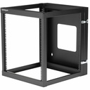 StarTech 4-Post 12U Hinged Wall-Mount Network Rack, 19" Open Frame Server Rack, Wall Mount Data Rack for IT Computer Equipment