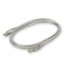 AddOn 6ft USB A 2.0 Male to USB B 2.0 Male Clear Cable