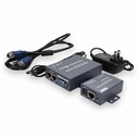 VGA Female to RJ-45 Female Black Extender Which Provides VGA video extension over Cat5 For Resolution Up to 1920x1200 (WUXGA)