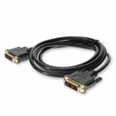 6ft HP DC198A Compatible DVI-D Single Link (18+1 pin) Male to DVI-D Single Link (18+1 pin) Male Black Cable For Resolution Up to 1920x1200 (WUXGA)