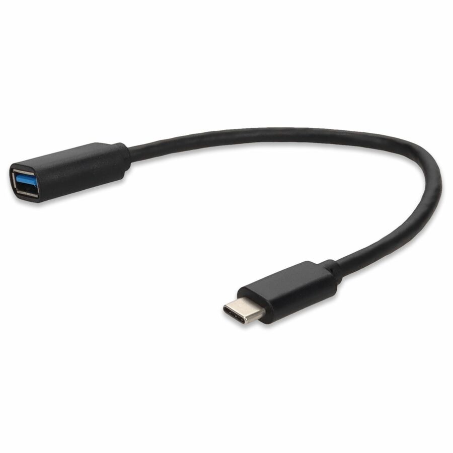 AddOn 1ft USB-C Male to USB 3.0 (A) Female Black Cable