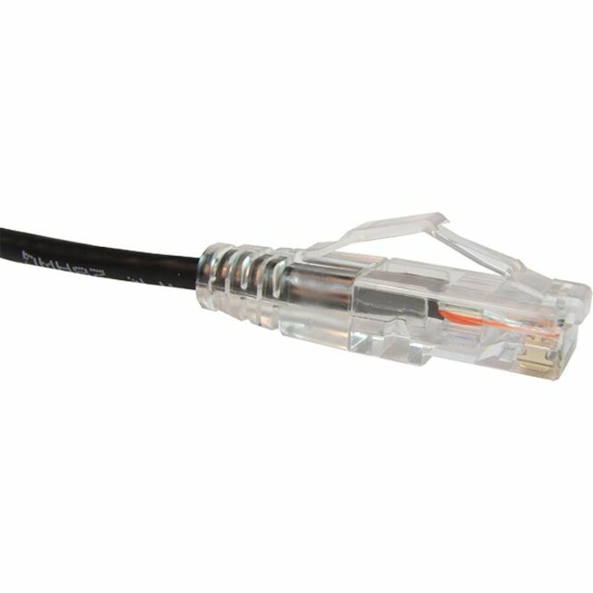 Unirise Clearfit Slim Cat6 Patch Cable, Snagless, Black, 3ft