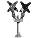 StarTech.com Desk Mount Dual Monitor Arm, Premium Articulating Desktop VESA Mount up to 27" (17.6lb/8kg) Displays, Height Adjustable - VESA 75x75/100x100mm heavy duty dual monitor mount for two displays up to 30in (22lb) each - Ergonomic height adjustable/Horizontal Articulating/360 rotating/tilt/swivel mount - Premium monitor arm with easy toolless assembly - Desk clamp/grommet
