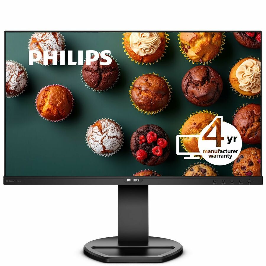 PHILIPS 241B8QJEB - 24 inch Monitor, LED, FHD, VGA, DVI, DP, HDMI, USB-Hub, 4 Year Manufacturer Warranty - 24"