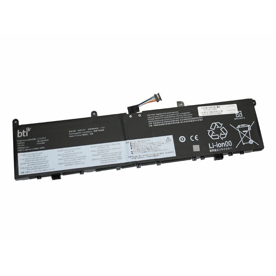 BTI 01YU911-BTI 4-CELL 15.36V LI-ION BATTERY 01AY969, 5B10W13953, SB10S57317, 01YU911, L17C4P72