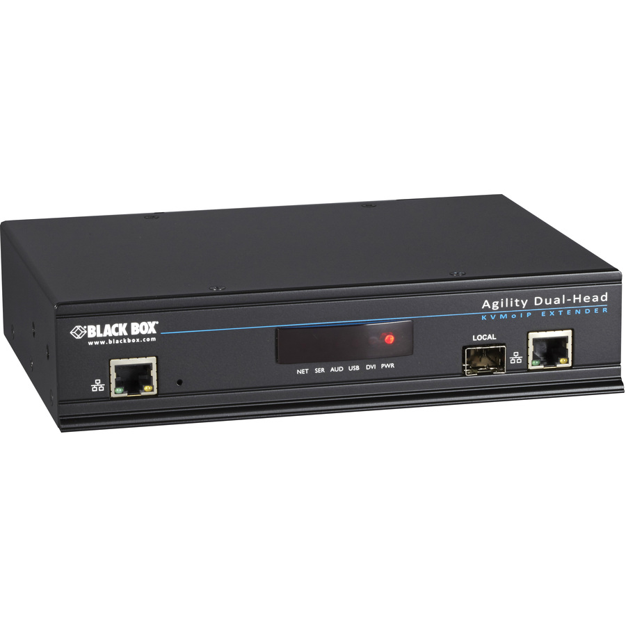 Black Box Agility KVM-Over-IP Matrix, Dual-Head DVI-D, USB 2.0, KVM Transmitter