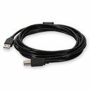 AddOn 3m USB A 2.0 Male to USB B 2.0 Male White Cable