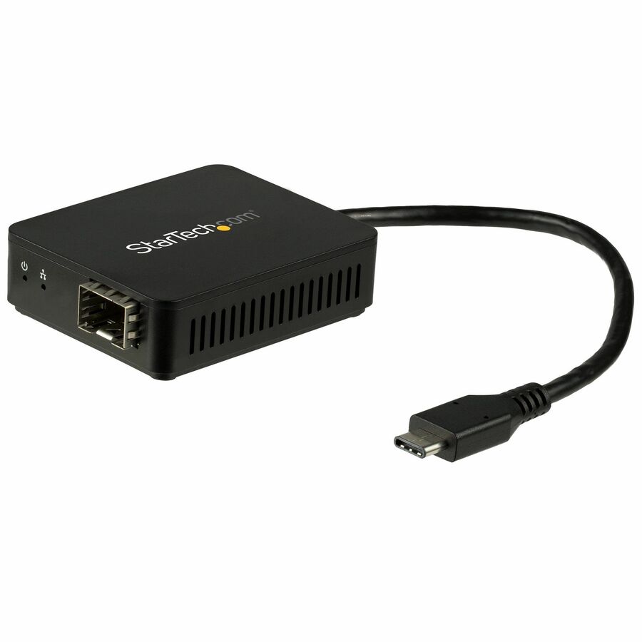 StarTech.com USB C to Fiber Optic Converter - Open SFP - USB 3.0 Gigabit Ethernet Network Adapter - 1000BASE-SX/LX - Windows / Mac / Linux - Connect to a GbE network through your laptop's USB-C port using the Gigabit SFP of your choice - USB C to Fiber Optic Converter - Open SFP - USB 3.0 Ethernet Network Adapter - 1000BASE-SX/LX - Windows/Mac/Linux - Portable SFP Adapter (bus powered)