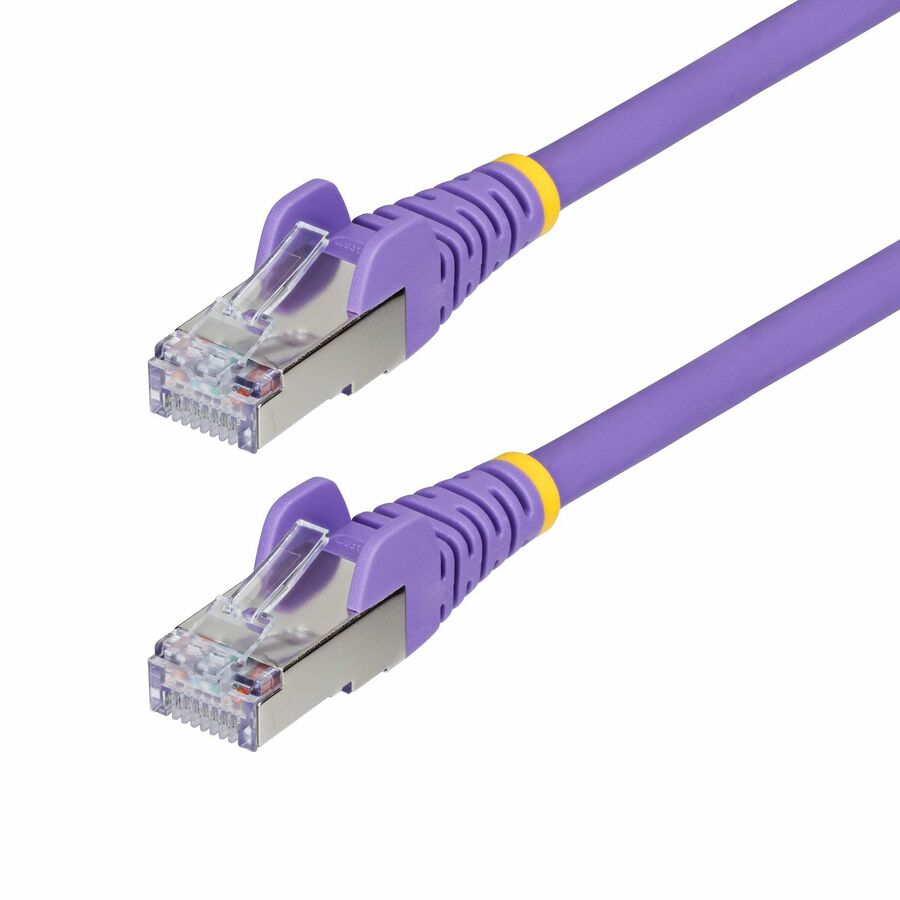 StarTech 1ft Purple CAT6a Ethernet Cable, Snagless RJ45, 10G, 100W PoE, S/FTP, LSZH, 27AWG Pure Copper, 500MHz, Shielded Network Cord