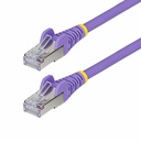 StarTech 1ft Purple CAT6a Ethernet Cable, Snagless RJ45, 10G, 100W PoE, S/FTP, LSZH, 27AWG Pure Copper, 500MHz, Shielded Network Cord