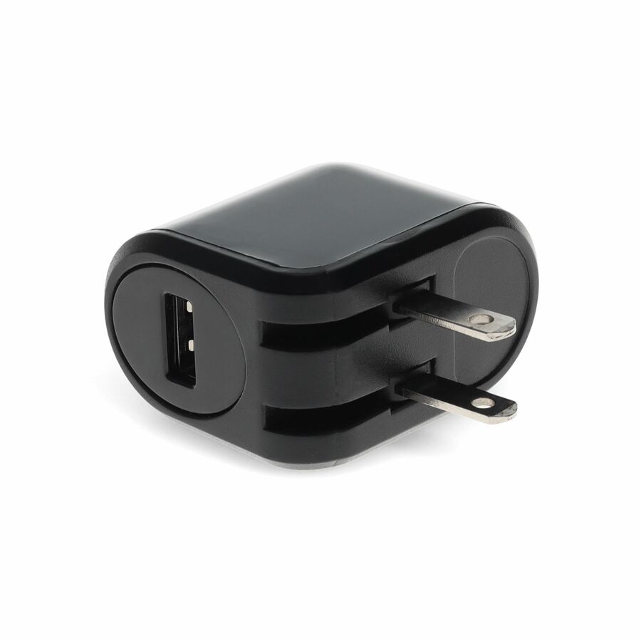 AddOn Wall Plug to USB 2.0 (A) 5V 2.4A for US Black