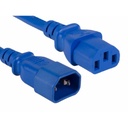 ENET C13 to C14 10ft Blue Power Extension Cord / Cable 250V 18 AWG 10A NEMA IEC-320 C13 to IEC-320 C14 10'