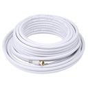 Monoprice Coaxial Antenna Cable - 50 ft Coaxial Antenna Cable for Antenna - First End: 1 x F Connector Antenna - Male - Second End: 1 x F-Type Audio/Video - Male - Shielding - 18 AWG - White