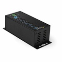 StarTech 7 Port USB Hub w/ Power Adapter, Metal Industrial USB 3.0 Data Hub, Din Rail, Wall & Desk Mountable USB 5Gbps Hub, TAA