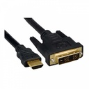 Unirise HDMI Male to DVI-D 12+1 M-M Cable - 6 ft DVI/HDMI A/V Cable for Audio Device, Video Device - First End: 1 x HDMI Digital Audio/Video - Male - Second End: 1 x 13-pin DVI-D (Single-Link) Digital Video - Male - Supports up to 4096 x 2160 - 28 AWG - Black