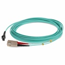 AddOn 7m SC to MT-RJ Aqua OM3 Duplex OFNR (Riser-Rated) Fiber Patch Cable