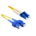 ENET 25M SC/LC Duplex Single-mode 9/125 OS1 or Better Yellow Fiber Patch Cable 25 meter SC-LC Individually Tested