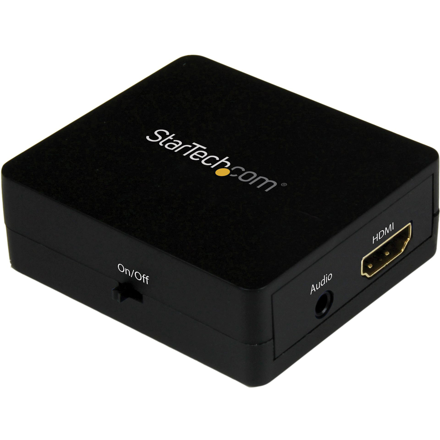 StarTech.com HDMI Audio Extractor - HDMI to 3.5mm Audio Converter - 2.1 Stereo Audio - 1080p - Extract and convert the audio from your HDMI signal to 3.5mm audio in 2.1 stereo sound - HDMI audio extractor - HDMI audio converter - HDMI to analog audio - HDMI to 2.1 audio - HDMI 2-channel audio extractor - HDCP compliant HDMI pass through port