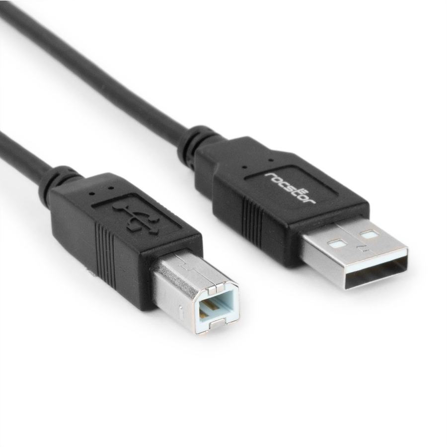 Rocstor Premium High Speed USB 2.0 - 15 ft USB cable - 4 pin USB Type A (M) - 4 pin USB Type B (M) - 4.6 m (USB / Hi-Speed USB ) - Type A Male - Type B Male - For printers, scanners or external USB hard drives - 15ft CABLE M/M