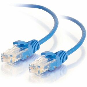 C2G 8in (0.2m) Cat6 Snagless Unshielded (UTP) Slim Ethernet Network Patch Cable Blue