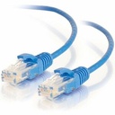 C2G 8in (0.2m) Cat6 Snagless Unshielded (UTP) Slim Ethernet Network Patch Cable Blue