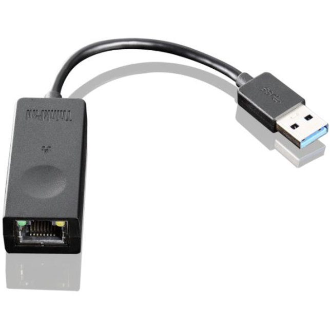 Lenovo ThinkPad USB3.0 to Ethernet Adapter - USB 3.0 - 1 Port(s) - 1 - Twisted Pair - 10/100/1000Base-T - Desktop