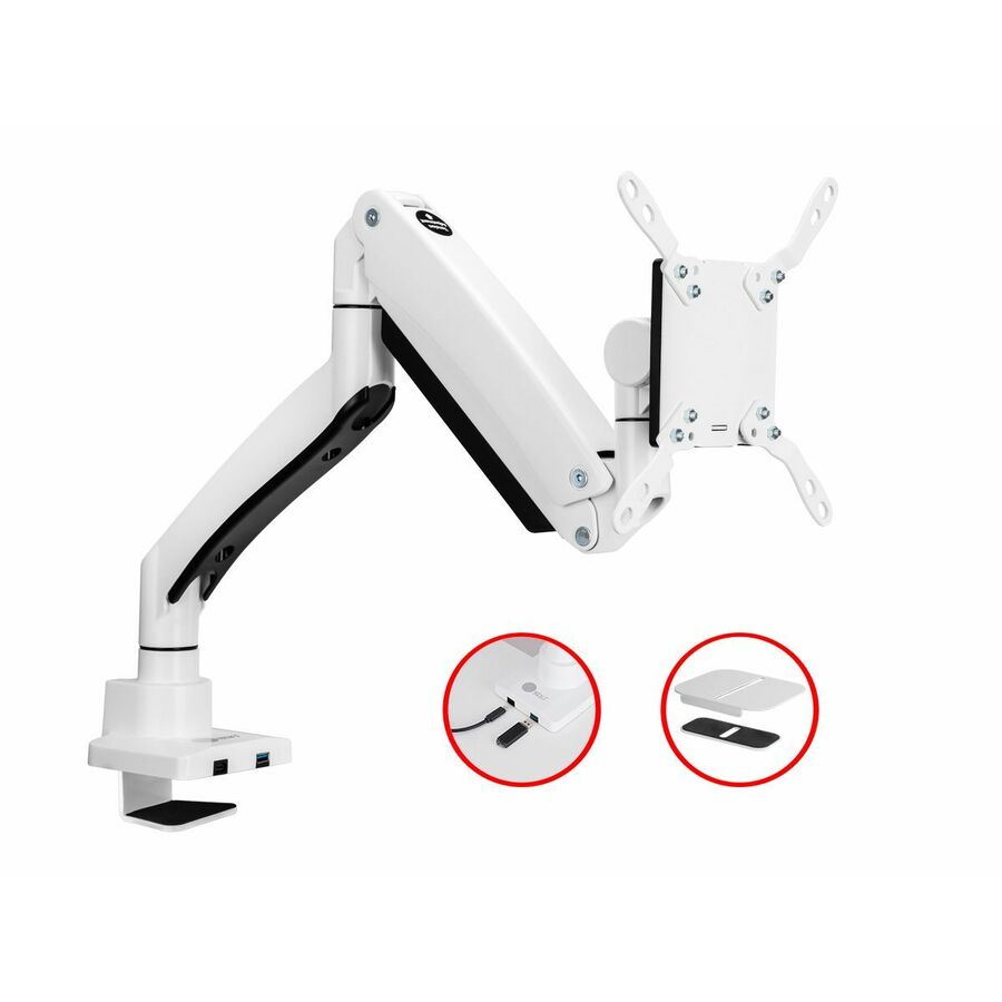 SIIG Ultra Heavy Duty Single Monitor Arm Desk Mount - 17" to 57" - Weight Between 4.4 - 59.5 lbs - VESA 75/100/200mm