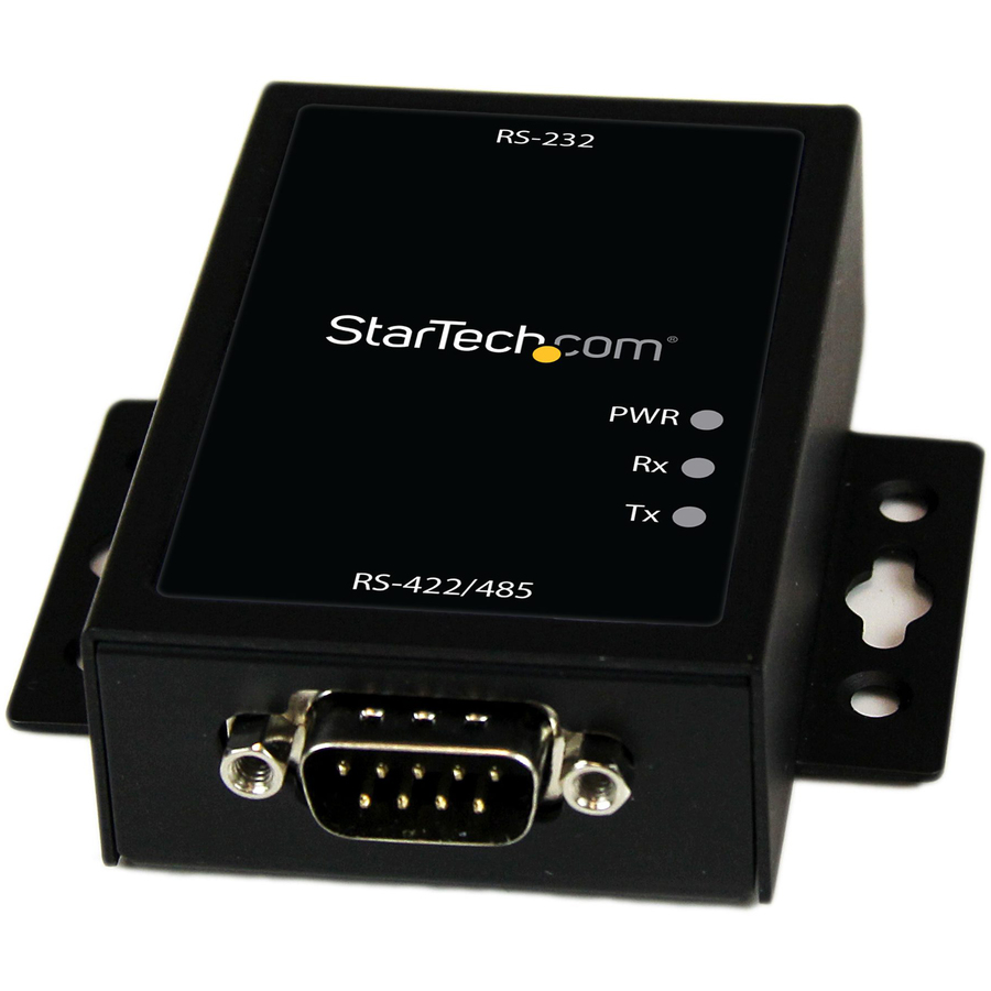 StarTech.com Industrial RS232 to RS422/485 Serial Port Converter with 15KV ESD Protection - Convert an RS232 data signal to either RS485 or RS422 with this wall-mountable, ESD-protected adapter - Industrial RS232 to RS422/485 Serial Port Converter w/ 15KV ESD Protection - RS232 to RS485 Serial Converter - RS232 RS422 Adapter - RS232/422/485