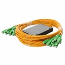AddOn Single 1xASC 1x (Male) to 32xASC (Male) Yellow OS2 Simplex Fiber Splitter Box with 1.5m pigtails