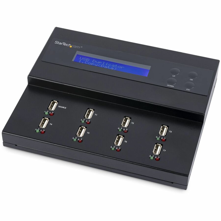 StarTech Standalone 1 to 7 USB Thumb Drive Duplicator/Eraser, USB Flash Drive Copier/Cloner, Sector-by-Sector Copy, Sanitizer, TAA