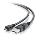 C2G 1m USB Charging Cable - USB A to Micro-B - USB Phone Cable M/M 3ft - Type A Male USB - Micro Type B Male USB - 3ft - Black