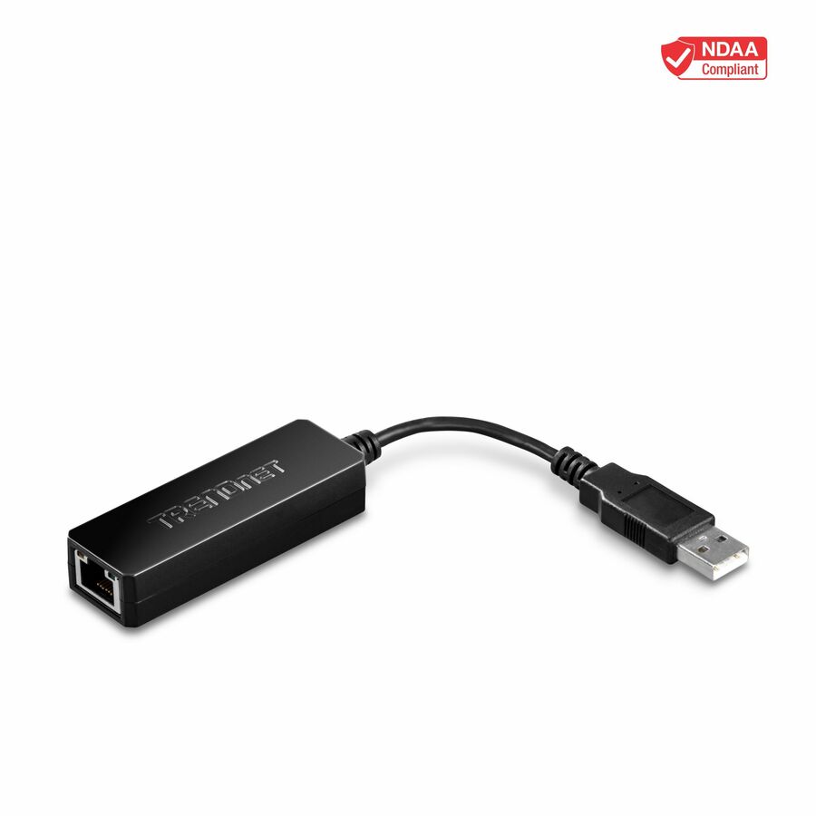TRENDnet USB 2.0 to Fast Ethernet Adapter, Supports Windows And Mac OS, ASIX AX88772A Chipset, Backwards Compatible With USB 1.0 And 1.0, Full Duplex 200 Mbps Ethernet Speeds, Black, TU2-ET100