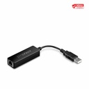 TRENDnet USB 2.0 to Fast Ethernet Adapter, Supports Windows And Mac OS, ASIX AX88772A Chipset, Backwards Compatible With USB 1.0 And 1.0, Full Duplex 200 Mbps Ethernet Speeds, Black, TU2-ET100