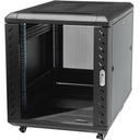 StarTech.com 4-Post 15U Server Rack Cabinet, 19" Data Rack Cabinet for Computer / IT Equipment, Home Network Rack, Half Height Server Rack - 4-Post 15U 19" server rack enclosure w/ adjustable mounting depth - EIA/ECA-310-E Compliant - 15U data cabinet ships flat-packed - 33.9in (86,1cm) in height; 1764lb (800kg) weight capacity - Lockable & removable door; Vented top allowing airflow