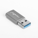 Rocstor Premium USB 3.0 to USB C Slim Aluminum Space Gray Adapter - USB Type-C - 1 x Type 1 x USB 3.0 Type Male - 1 x Type C Female USB - Aluminum Case - USB 3.0 HI-SPEED USB TYPE A to USB-C M/F SLIM/COMPACT - Type C Female USB - Type A Male USB - Nickel Connector - Space Gray MALE ADAPTER