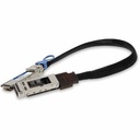 AddOn 200GBase-CU QSFP56 to QSFP56 Male to Female Direct Attach Extension Cable (Passive Twinax, 22cm, 30AWG)
