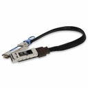AddOn 200GBase-CU QSFP56 to QSFP56 Male to Female Direct Attach Extension Cable (Passive Twinax, 22cm, 30AWG)