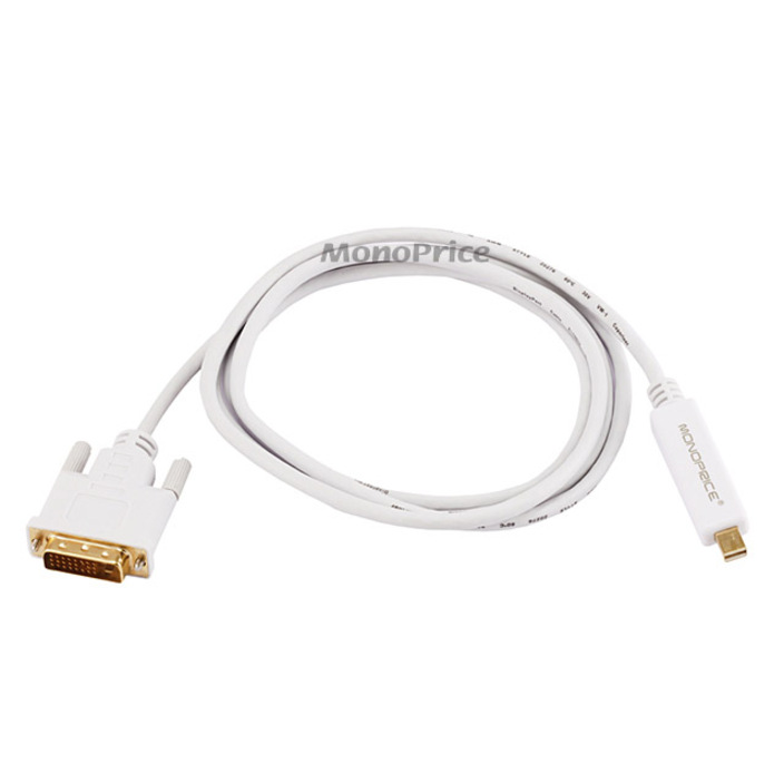 Monoprice 6ft 32AWG Mini DisplayPort to DVI Cable - White