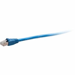 C2G F-Series Cat.6 Patch Network Cable - 15 ft Category 6 Network Cable for Switch, Network Device, Hub, Router, Network Adapter, Server - First End: 1 x RJ-45 Network - Male - Second End: 1 x RJ-45 Network - Male - 1 Gbit/s - Patch Cable - Shielding - Gold Plated Contact - Riser - 26 AWG - Blue - TAA Compliant