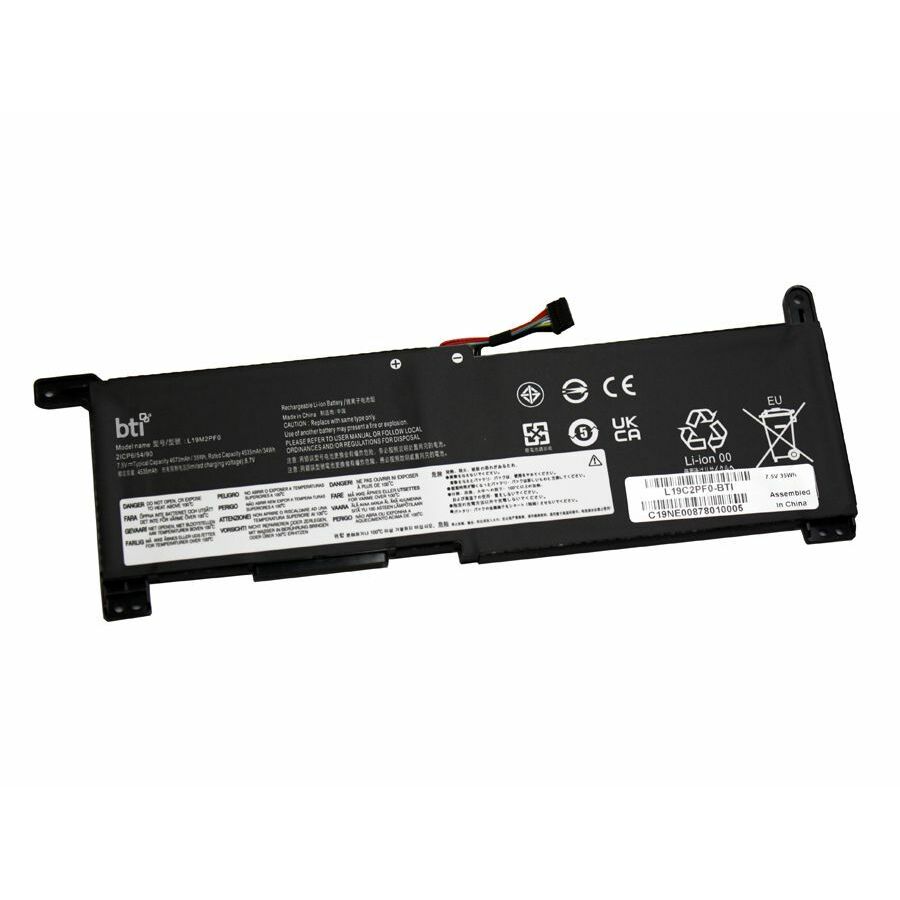BTI L19C2PF0-BTI 7.5V 34WHR LI-ION BATTERY 5B10V25257, L16L2PB3, SB10V25256, 5B10V25259, L19C2PF0, SB10V25258, 5B10W67171, L19L2PF0, SB10W67317, 5B10W67363, L19M2PF0 IDEAPAD 1-11ADA05, IDEAPAD SLIM 1-11AST-05, IDEAPAD 1-11ADA05 82GV, IDEAPAD SLIM 1-11AST-05 81VR, IDEAPAD 1-14ADA05, IDEAPAD SLIM 1-14AST-05, IDEAPAD 1-14ADA05 82GW, IDEAPAD SLIM 1-14AST-05 81VS